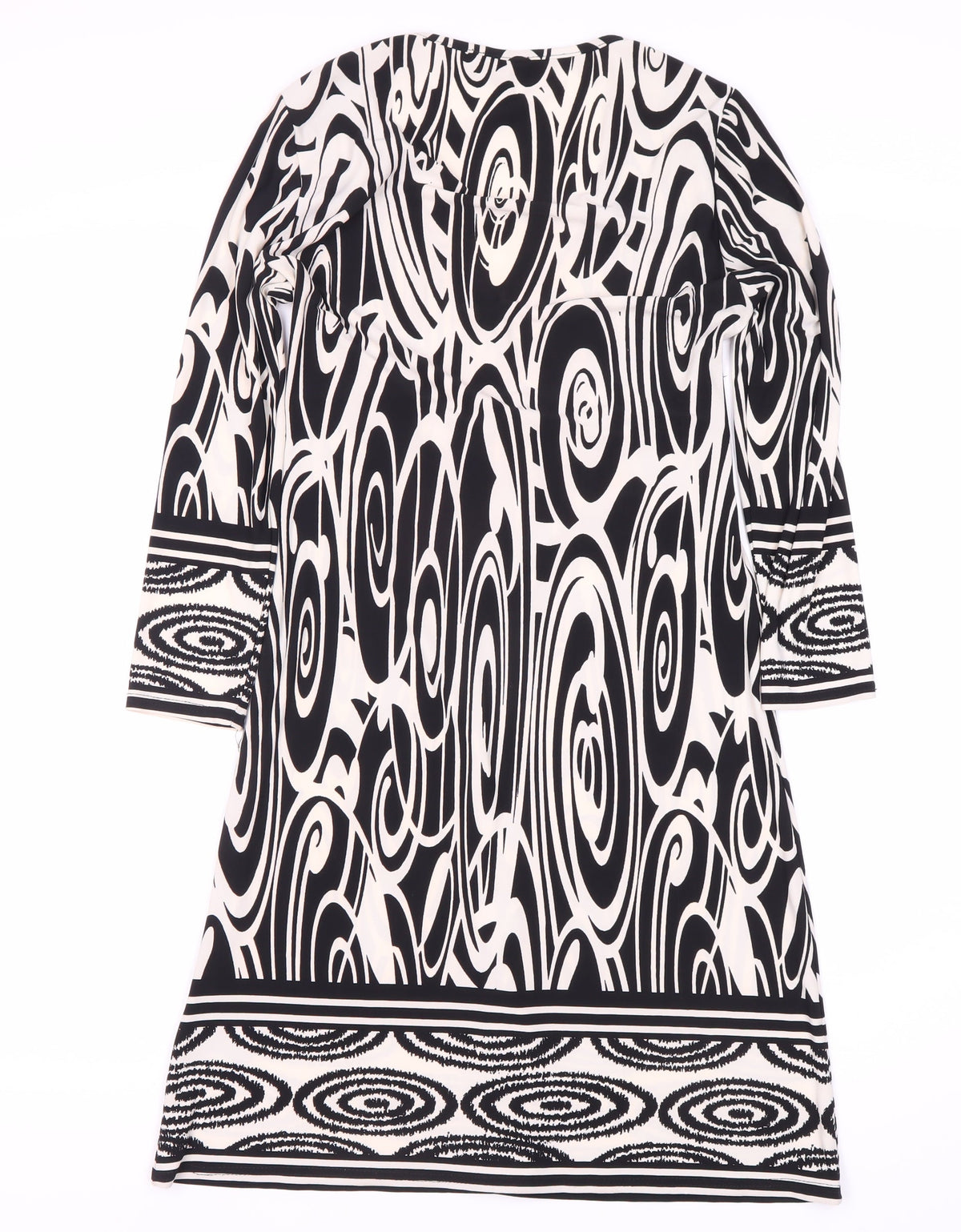 M&Co Women's Black Animal Print Dress Size 10