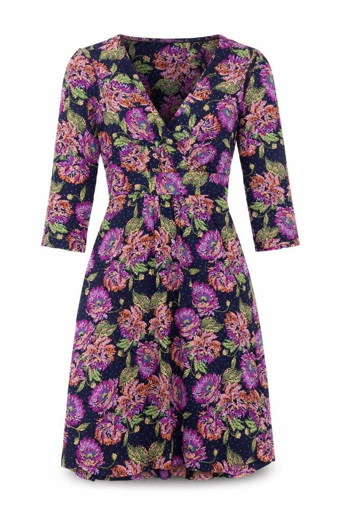 Fat Face Women's Multicoloured Floral Dress Size 8