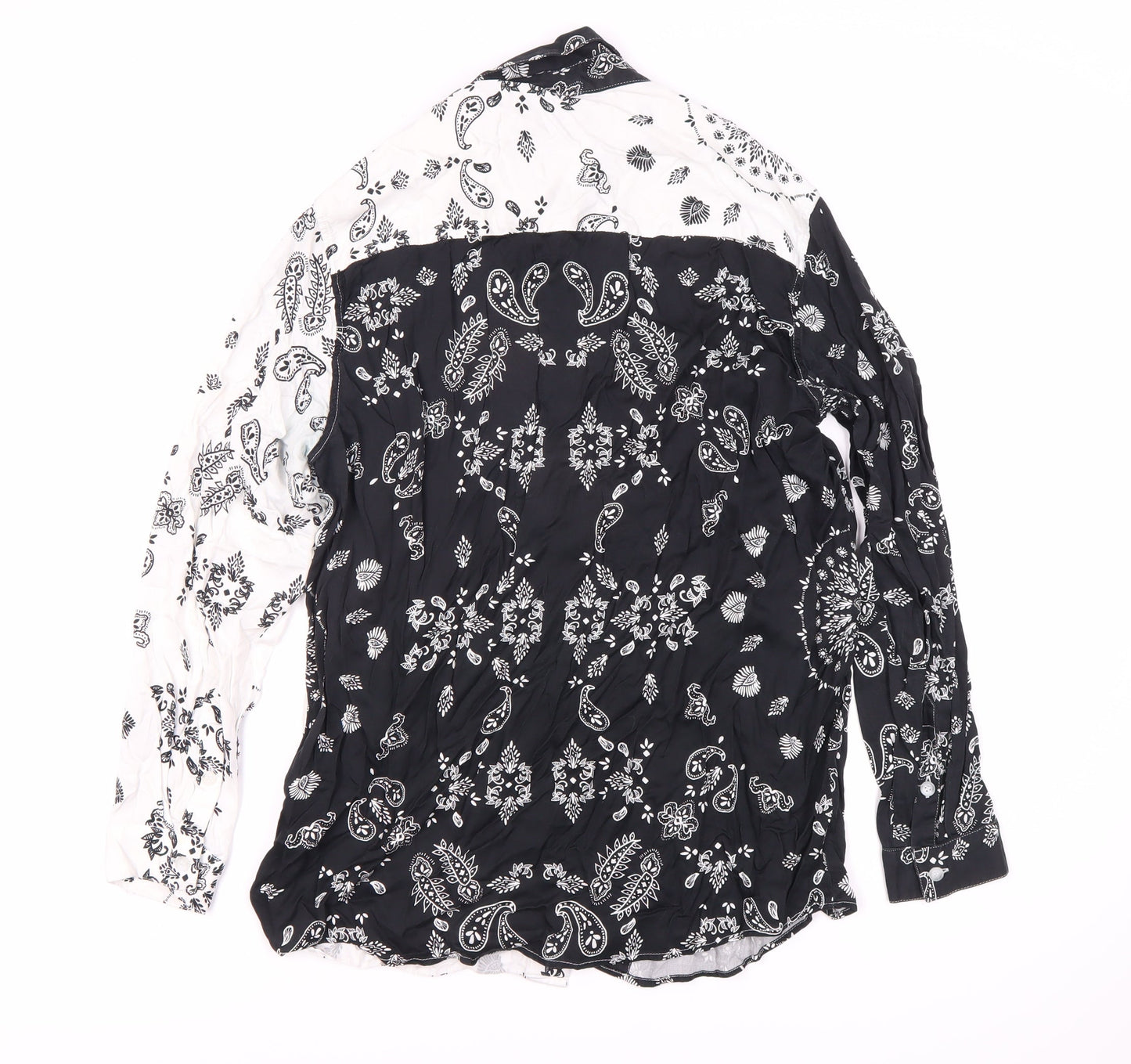 Zara Women's Multicoloured Paisley Button-Up Shirt