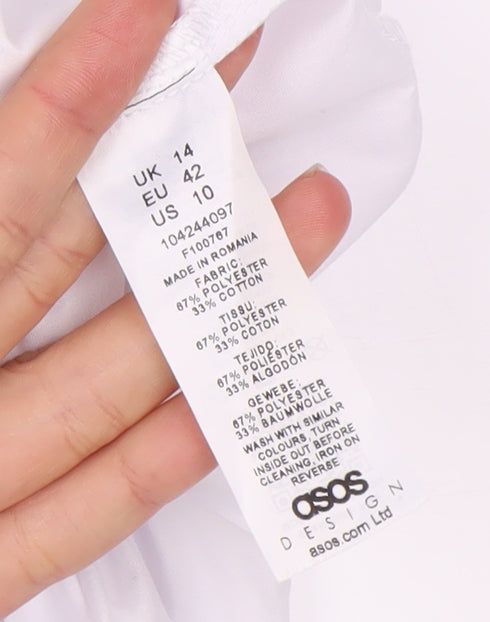 ASOS DESIGN Women's White Dress Size 14