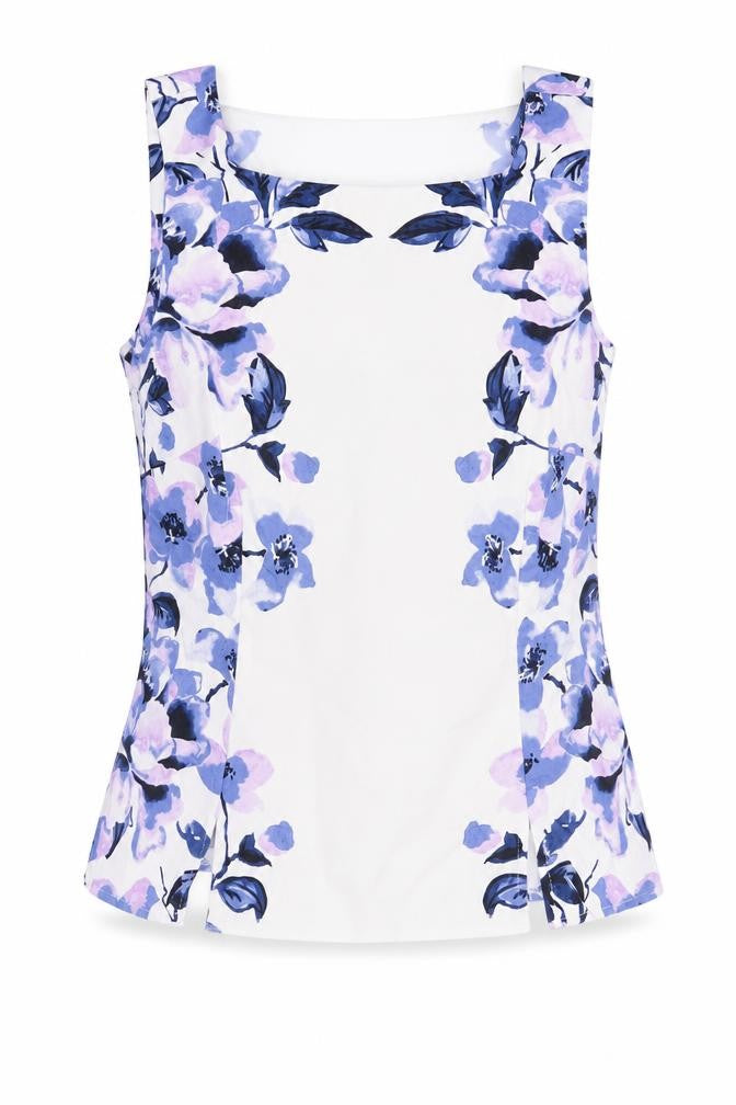 MCCo Women's Floral Sleeveless Blouse, Size 12 Multicoloured