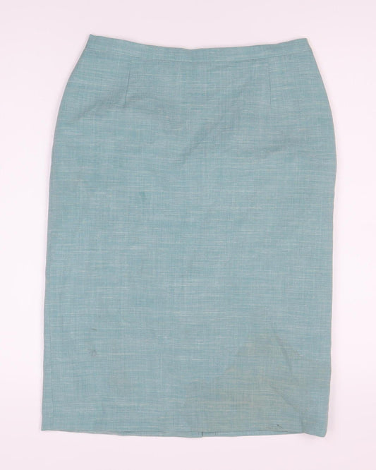 Eastex Blue Women's Pencil Skirt, Size 10, Workwear Essential