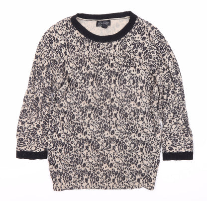 Topshop Women's Multicoloured Animal Print Pullover Jumper Size 10
