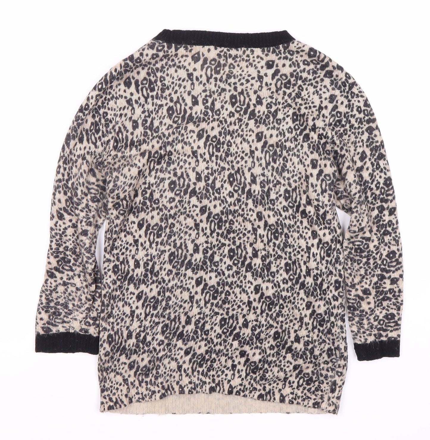 Topshop Women's Multicoloured Animal Print Pullover Jumper Size 10