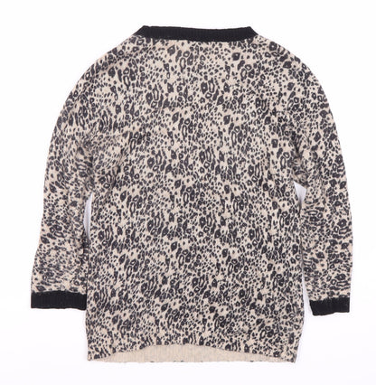 Topshop Women's Multicoloured Animal Print Pullover Jumper Size 10