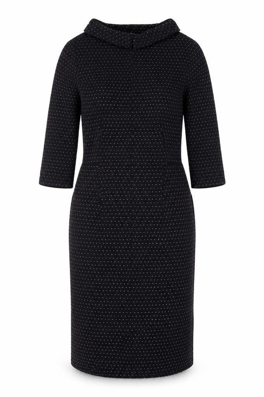 Laura Ashley Women's Black Midi Sheath Dress Size 8
