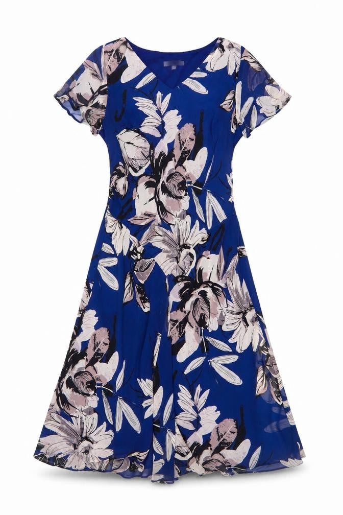 Emma Blake Women's Blue Floral Dress, Size 12