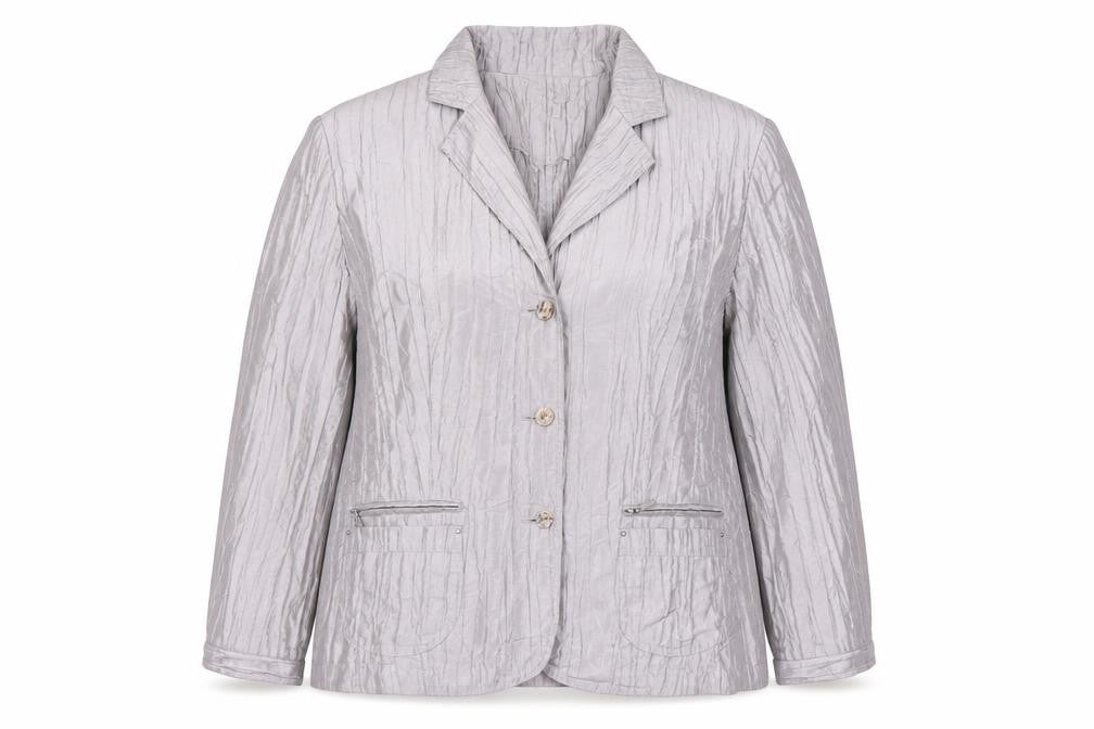 25° Sud B-25 Women's Grey Blazer, Size 18 - Elegant