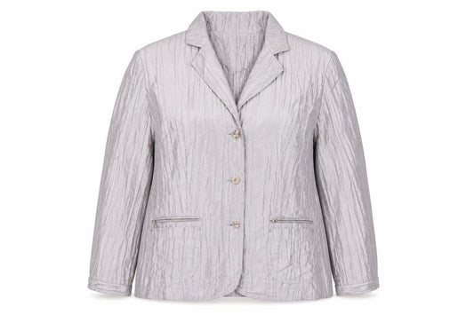 25° Sud B-25 Women's Grey Blazer, Size 18 - Elegant