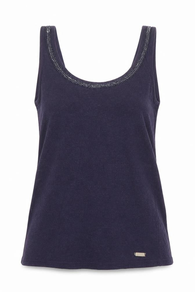 Superdry Womens Blue Tank Top Scoop Neck Small