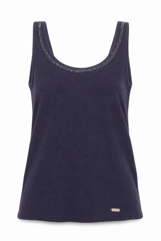 Superdry Womens Blue Tank Top Scoop Neck Small