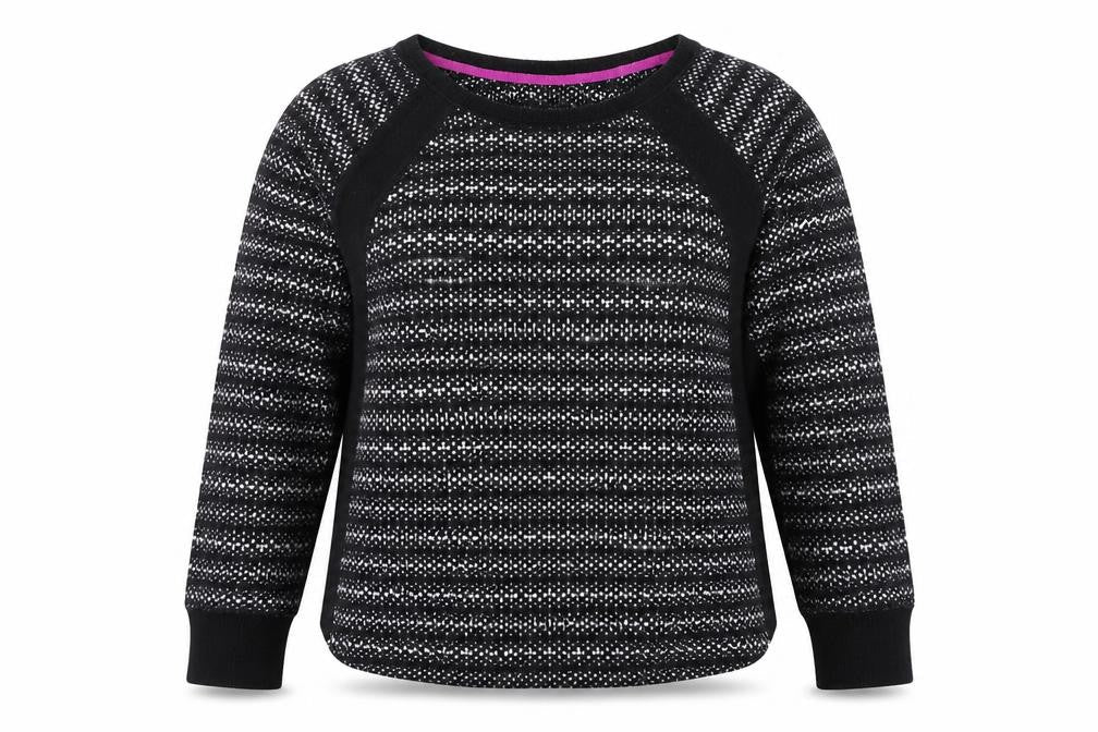 DKNY Women's Black Geometric Knit Sweater Size S
