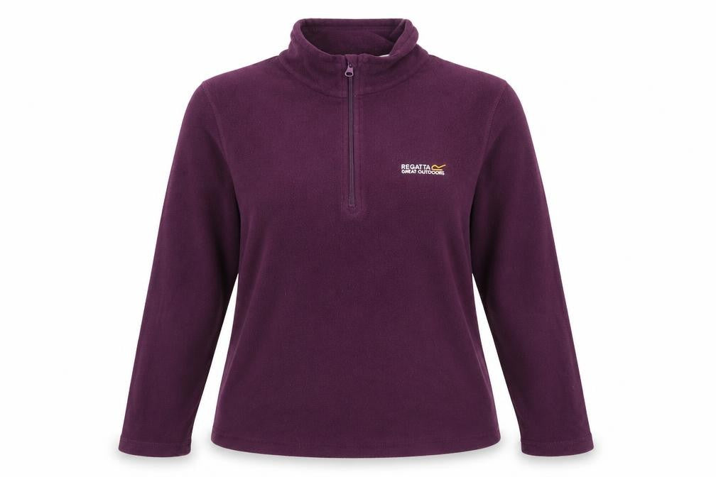 Regatta Women's Purple Pullover, Size 14, 1/4 Zip Fleece