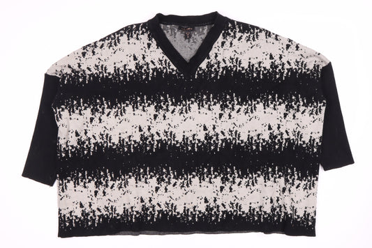QED London Women's Multicoloured V-Neck Pullover Jumper