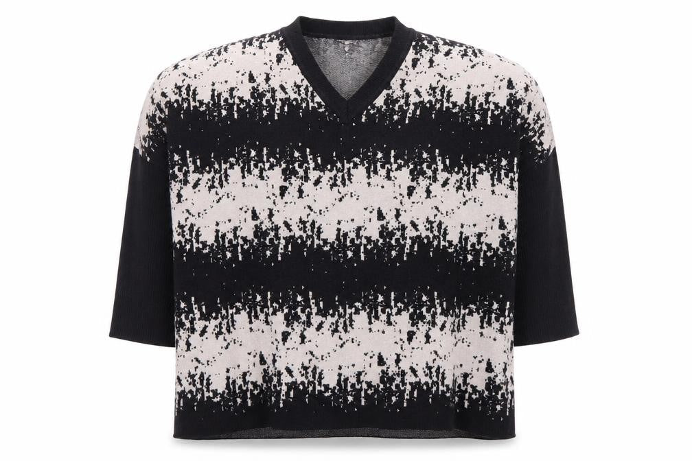 QED London Women's Multicoloured V-Neck Pullover Jumper