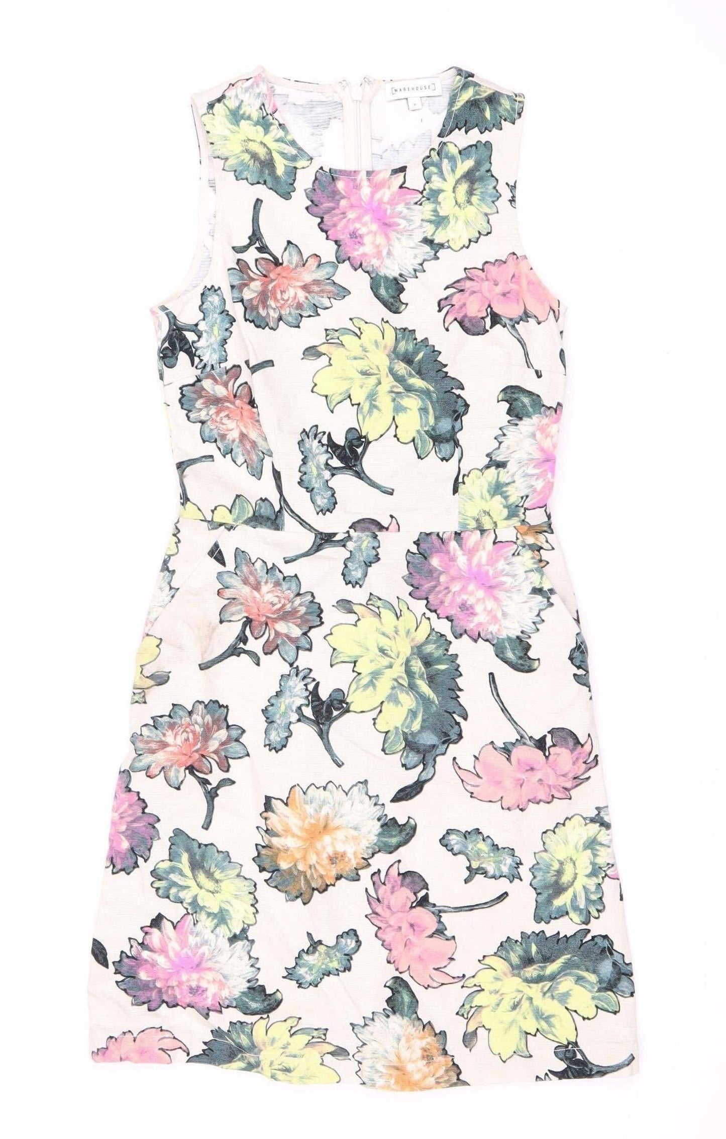 Warehouse Women's Multicoloured Floral Dress Size 9