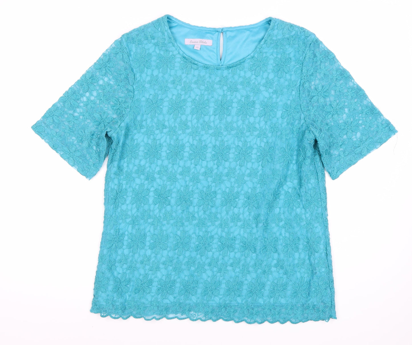 Emma Blake Women's Blue Lace Blouse Size 12