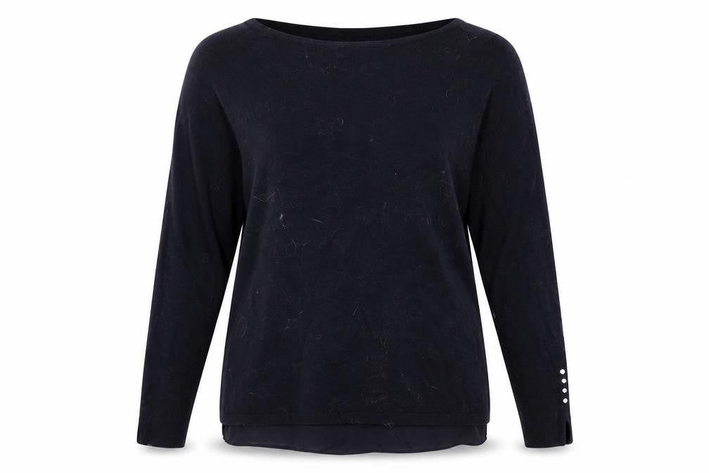 Mint Velvet Women's Black Jumper, Size 10, Button Accent
