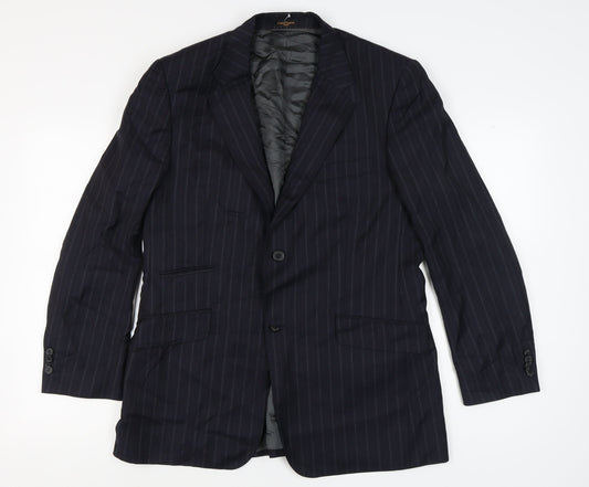 Simon Carter Men's Blue Striped Blazer, Size 40R