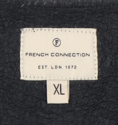 French Connection Women's Black XL Pullover Sweatshirt