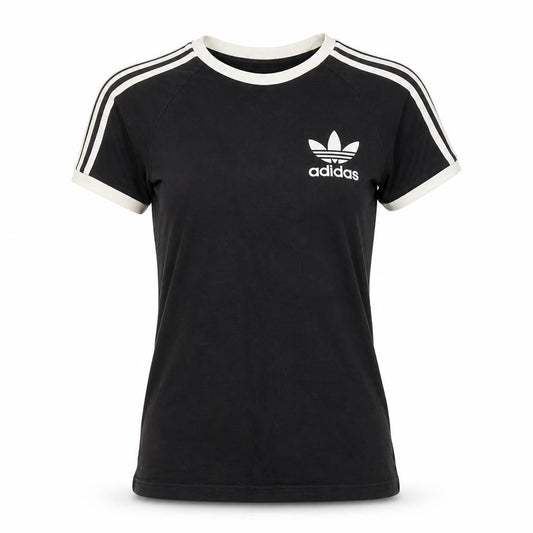 Adidas Unisex Black Ringer T-Shirt, Size S, Stylish and Casual