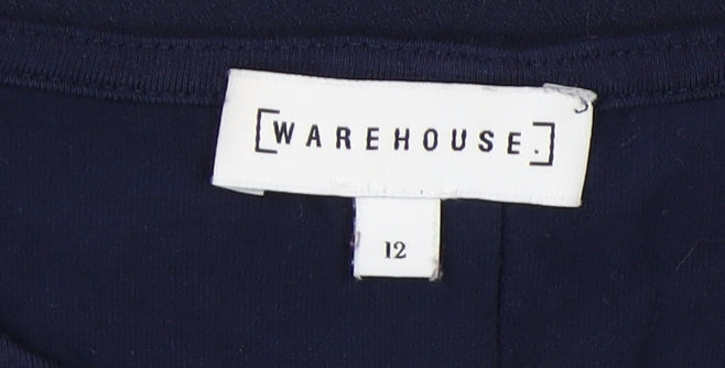 Warehouse Women's Blue Button Back Blouse Size 12