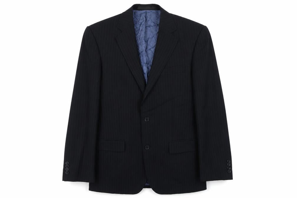 Marks & Spencer Men's Navy Striped Suit Jacket 38R