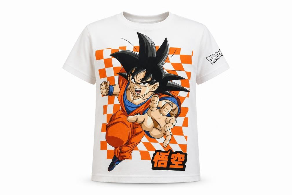 Dragon Ball Super Boys' White Anime T-Shirt, Size 8-9 Years