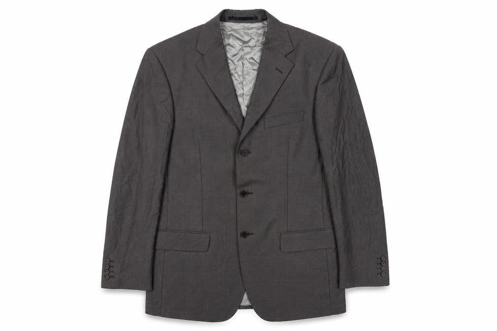 Marks & Spencer Grey Wool Men's Blazer - Size 38L
