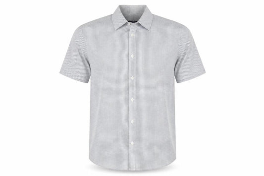 Tailor & Cutter Men's Grey Check Short Sleeve Shirt