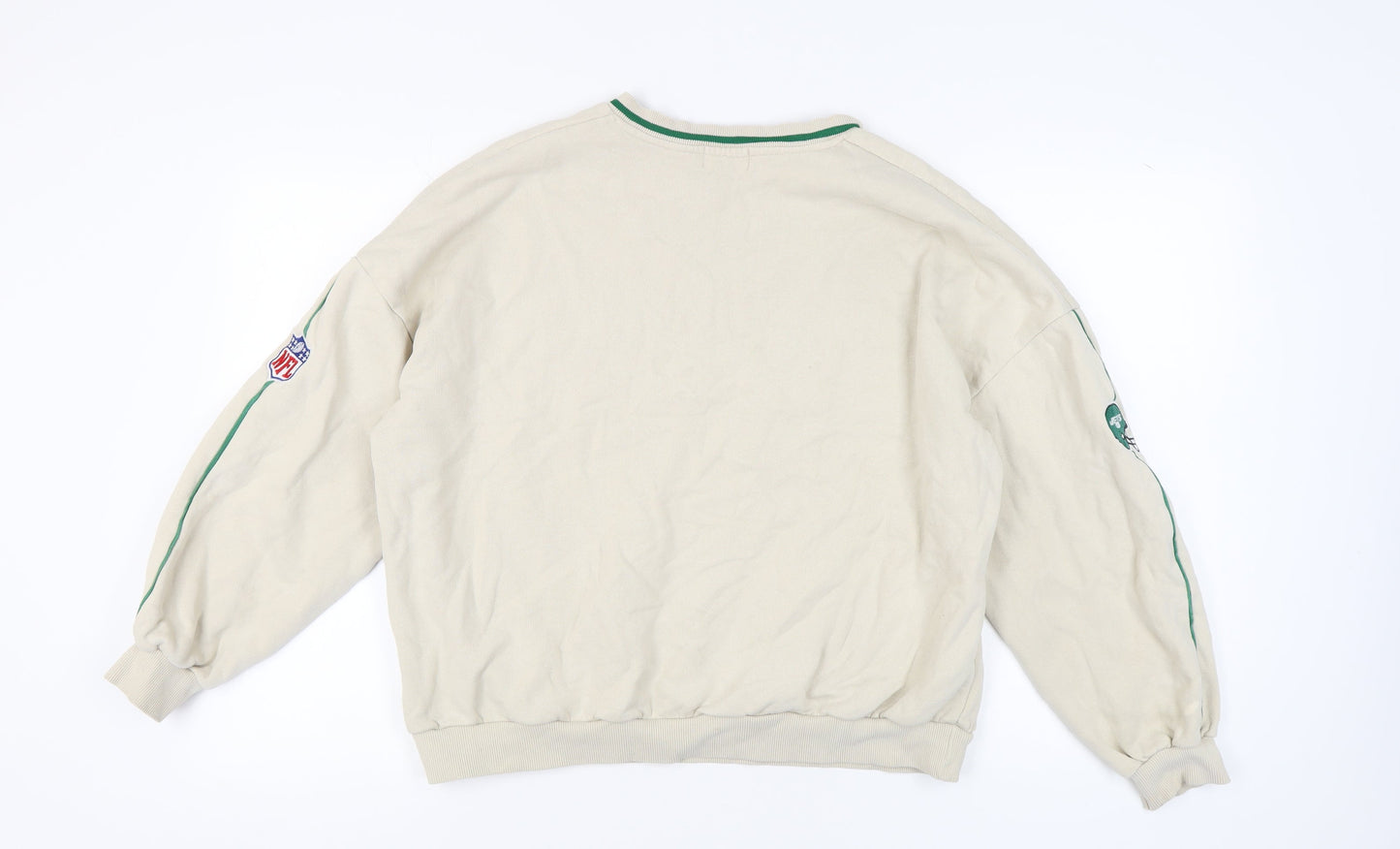 Pull & Bear Beige Unisex M Pullover Sweatshirt