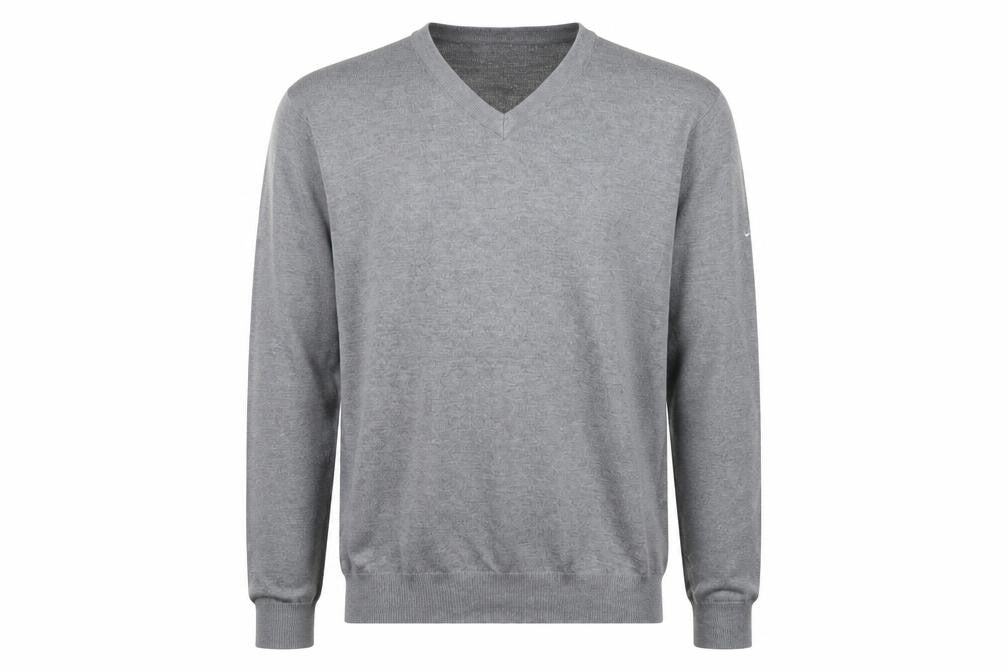 Woodworm Golf Men's Grey XL Knit V-Neck Sweatshirt