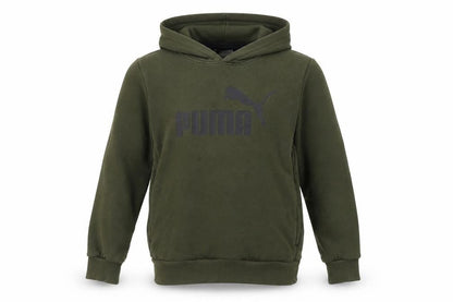 Front view of Puma boys’ green pullover hoodie - 9-10 years