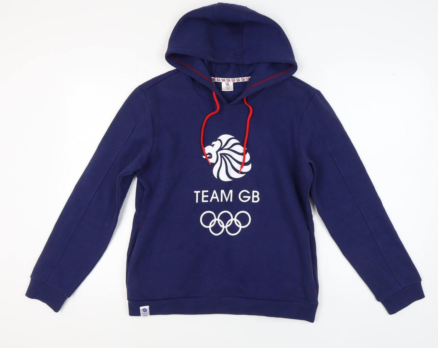 Team GB Blue Unisex Adults Hoodie, Size 18, Sports Theme