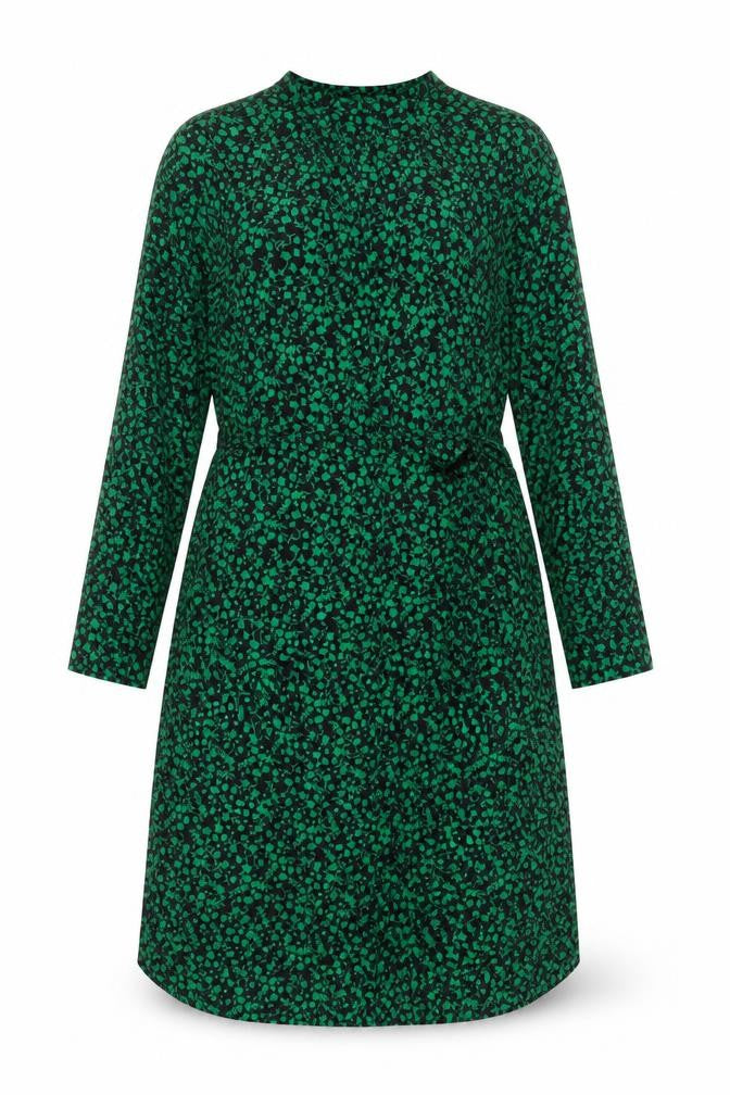 Mauvette Women's Green Floral Knee Length Dress