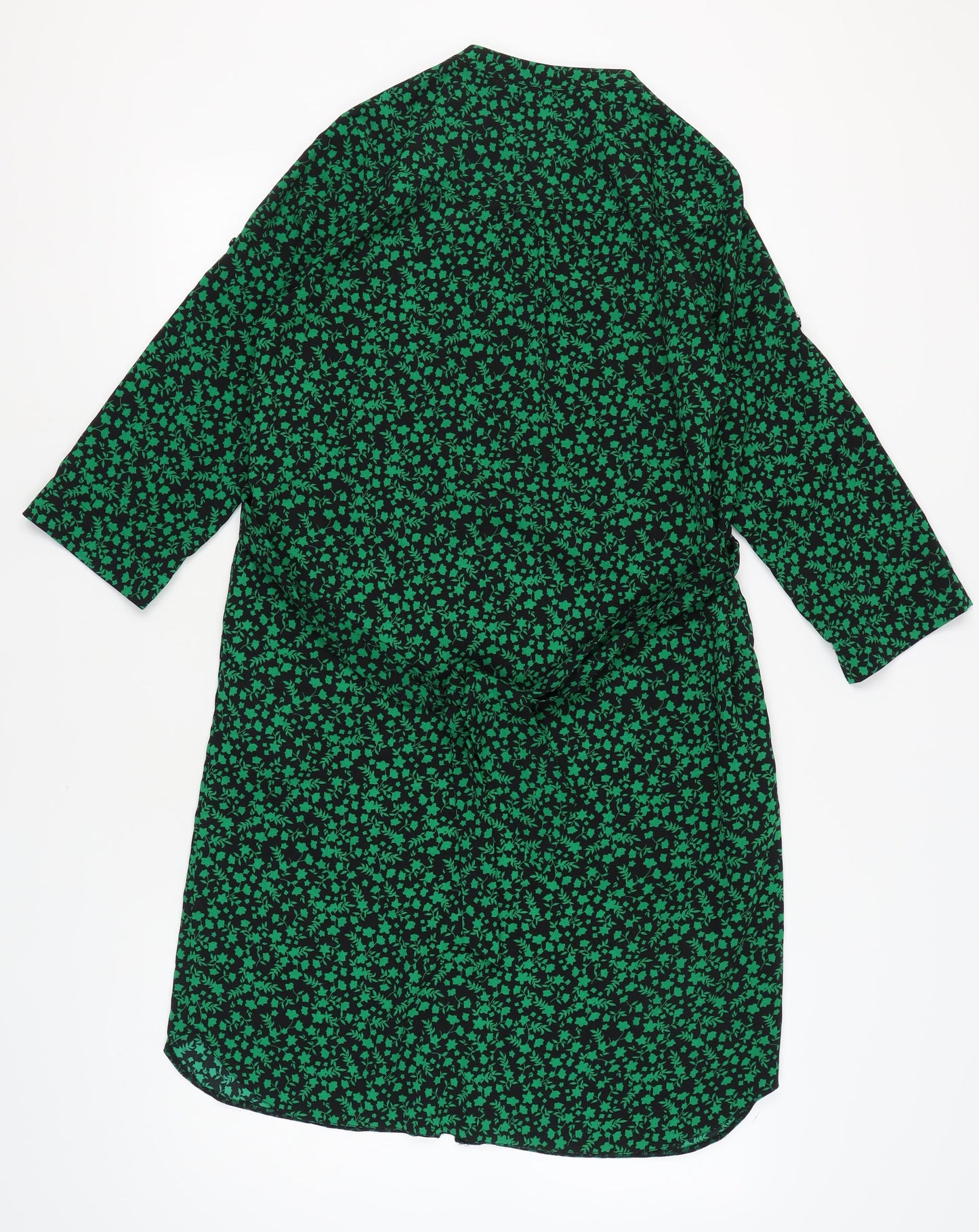 Mauvette Women's Green Floral Knee Length Dress