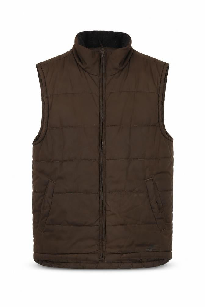 NordicTrack Men's Brown Puffer Waistcoat S - Winter Essential