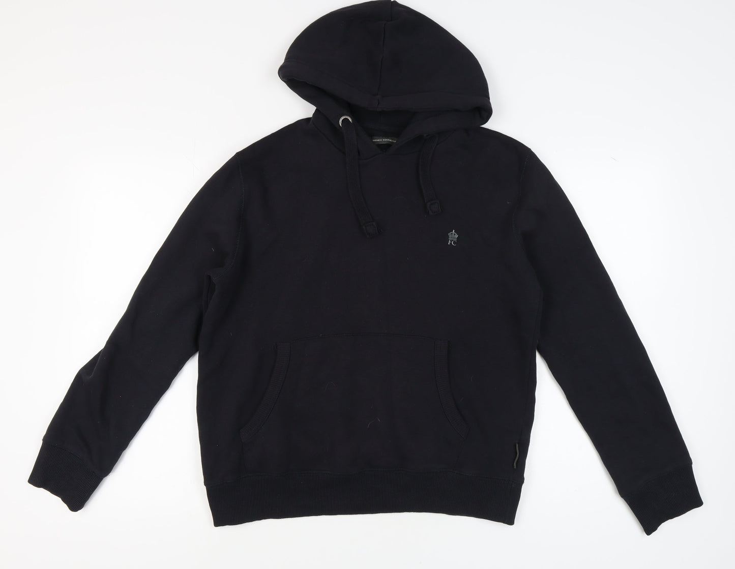 French Connection Men's Black Pullover Hoodie M