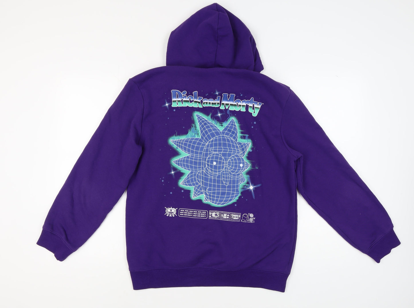 H&M Rick and Morty Purple Hoodie M Unisex