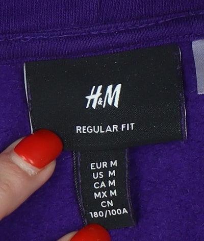 H&M Rick and Morty Purple Hoodie M Unisex
