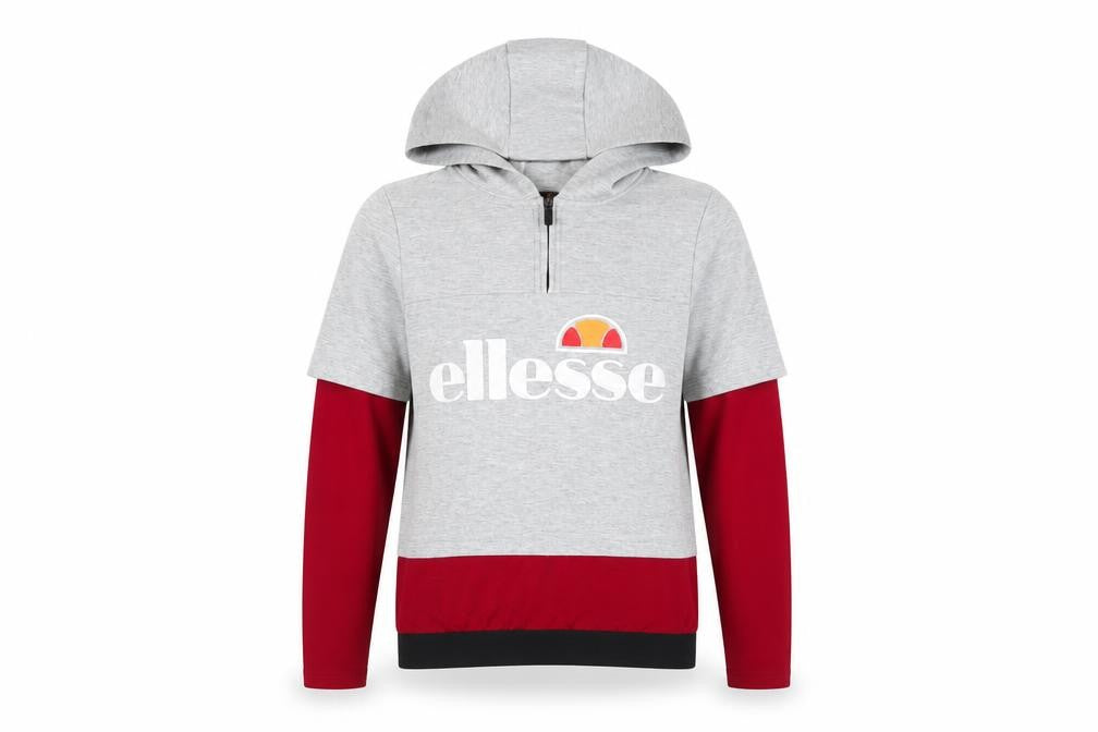Ellesse Women's Grey Red Hoodie Size 6