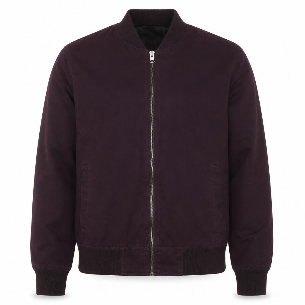 New Look Men's Purple Bomber Jacket, Size S, Casual Style