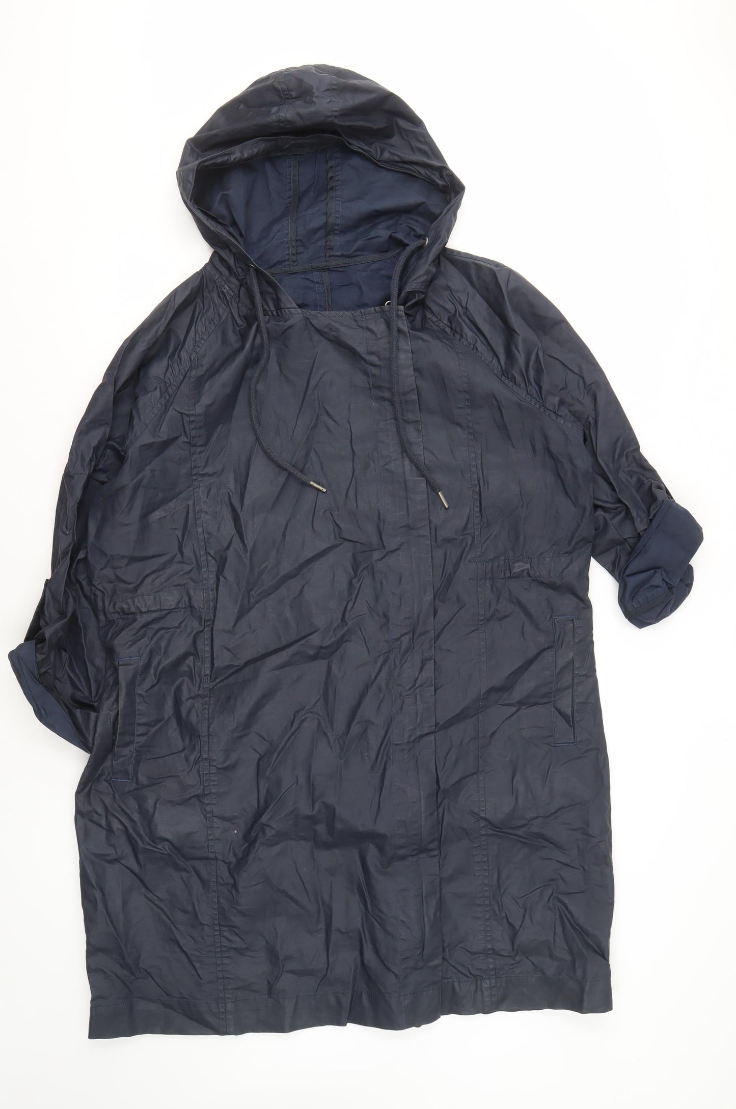 Marks & Spencer Women's Hooded Blue Jacket L