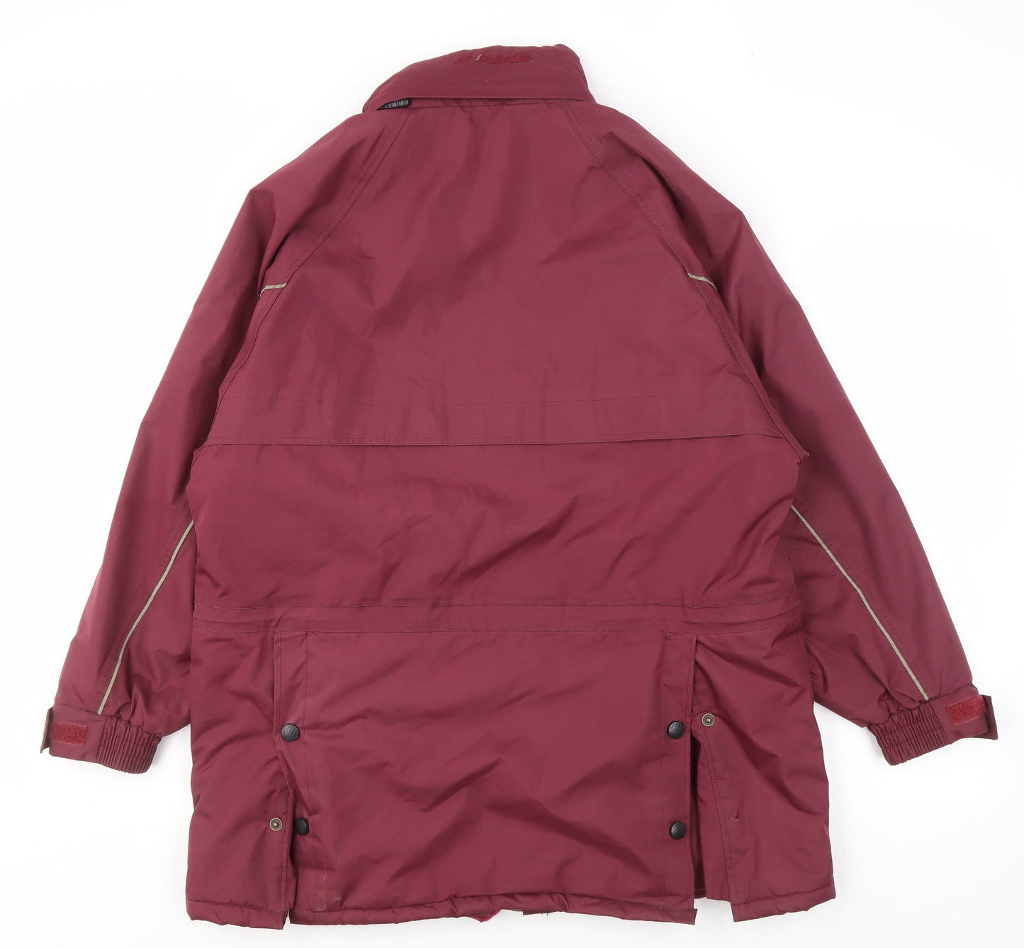 Mens Red Parka Jacket, Size M, Waterproof, Breathable