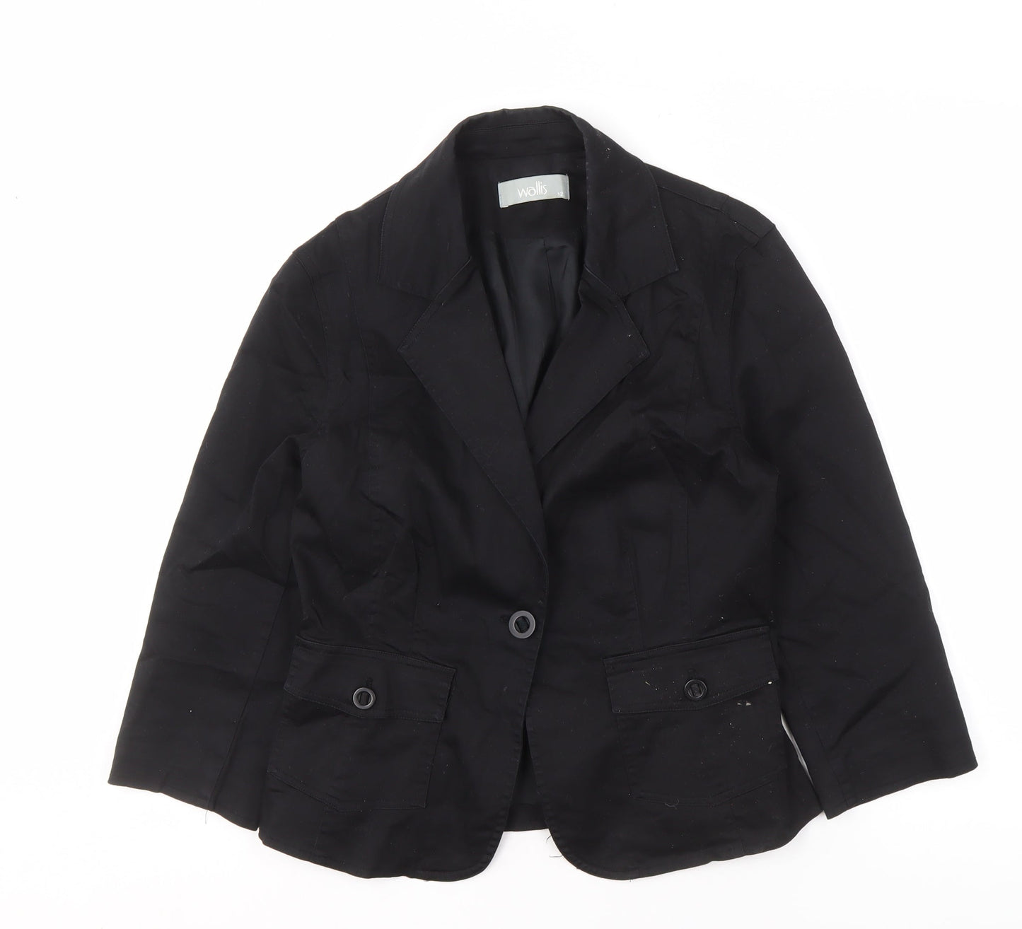 Wallis Black Women's Blazer Size 12 Classic Style