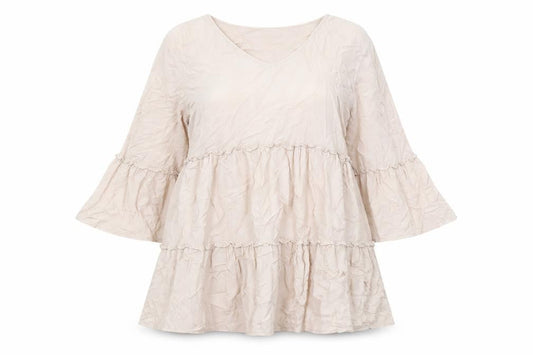 Jacqueline de Yong Beige Knee Length Trapeze Dress