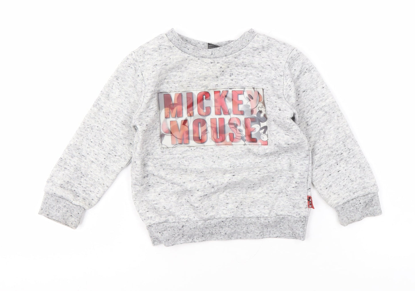 Disney Boys Grey Mickey Mouse Sweatshirt 2-3 Years