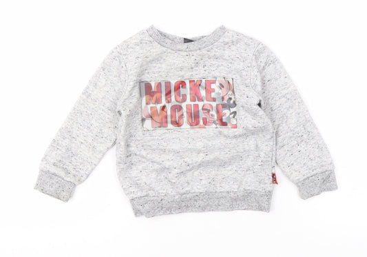 Disney Boys Grey Mickey Mouse Sweatshirt 2-3 Years