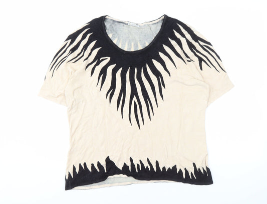 Roman Originals Women's Black Beige Medium Top