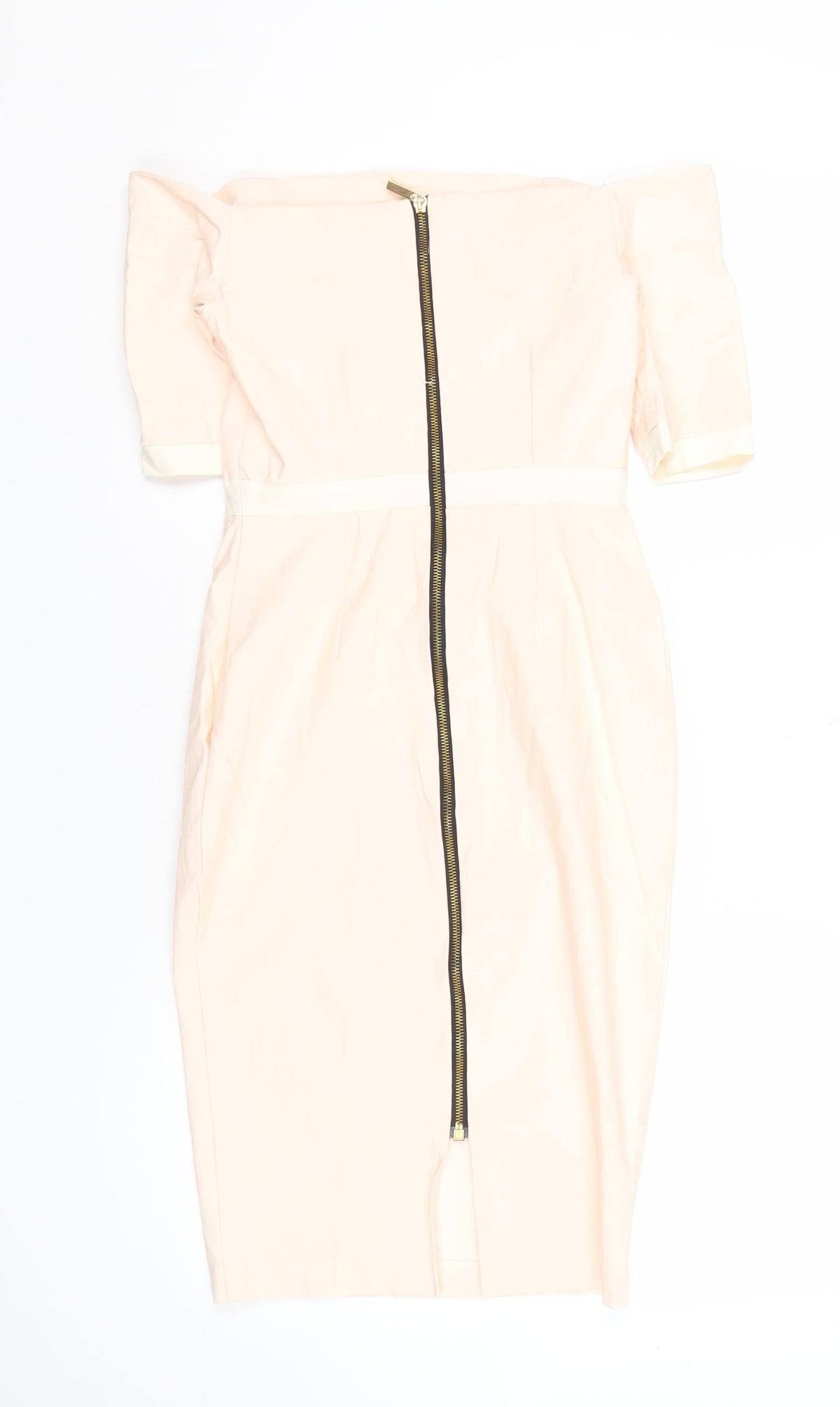 Vesper Women’s Ivory Dress Size 10 Zip Accents